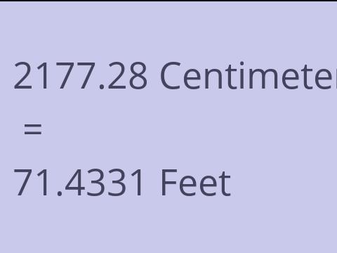 2177.28 CM TO FEET
