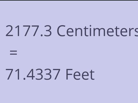 2177.3 CM TO FEET