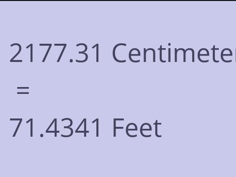 2177.31 CM TO FEET