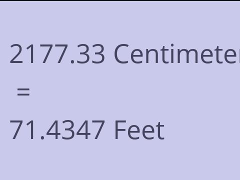 2177.33 CM TO FEET