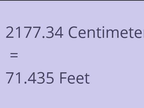 2177.34 CM TO FEET