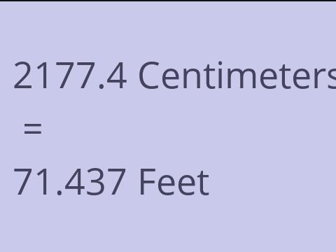 2177.4 CM TO FEET