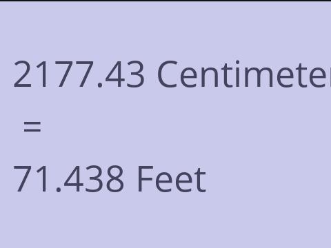 2177.43 CM TO FEET