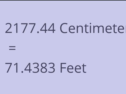 2177.44 CM TO FEET