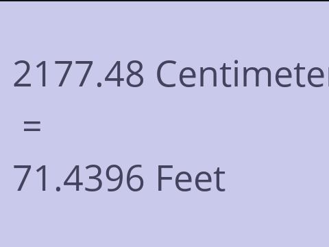 2177.48 CM TO FEET