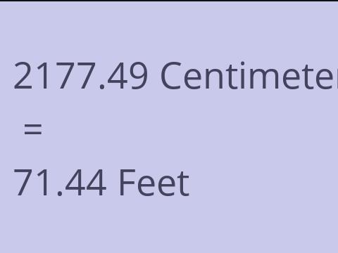 2177.49 CM TO FEET