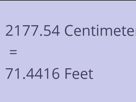 2177.54 CM TO FEET