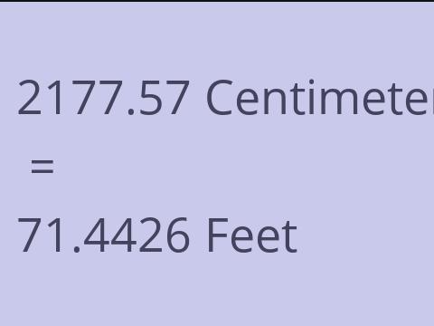 2177.57 CM TO FEET