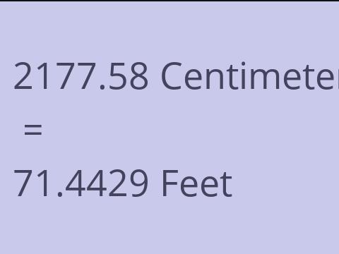 2177.58 CM TO FEET