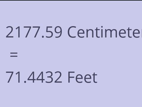 2177.59 CM TO FEET