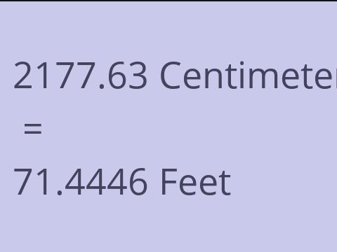 2177.63 CM TO FEET
