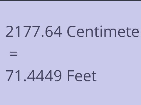 2177.64 CM TO FEET