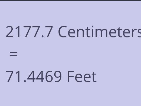 2177.7 CM TO FEET