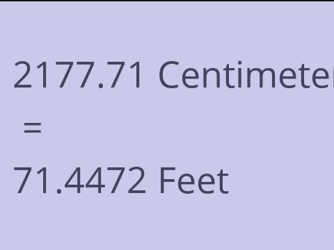 2177.71 CM TO FEET