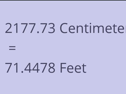 2177.73 CM TO FEET