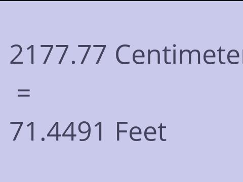 2177.77 CM TO FEET