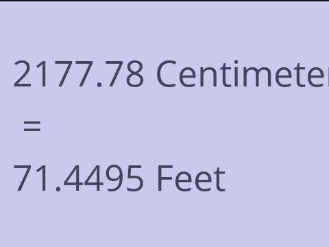 2177.78 CM TO FEET
