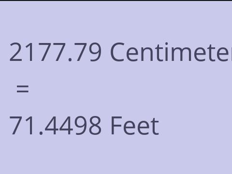 2177.79 CM TO FEET