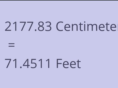 2177.83 CM TO FEET
