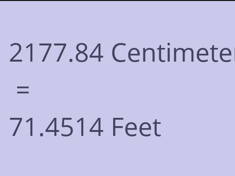 2177.84 CM TO FEET