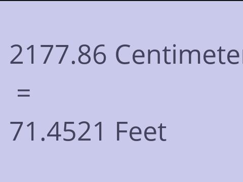 2177.86 CM TO FEET