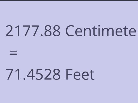 2177.88 CM TO FEET
