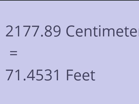 2177.89 CM TO FEET