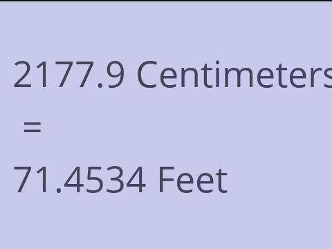 2177.9 CM TO FEET