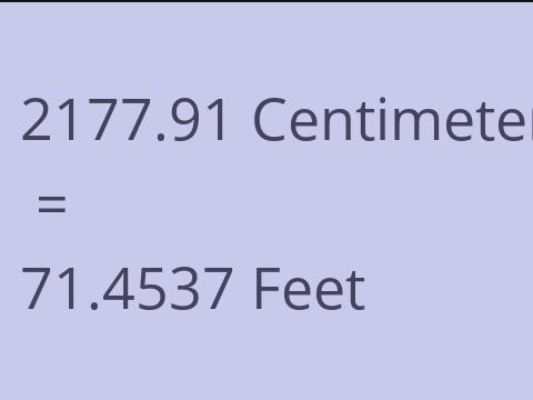 2177.91 CM TO FEET