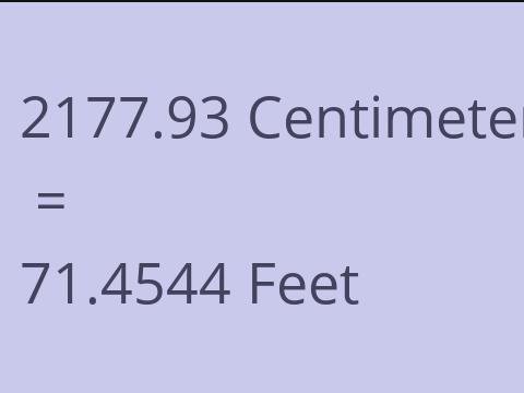 2177.93 CM TO FEET