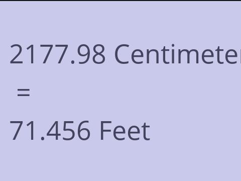 2177.98 CM TO FEET