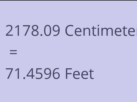 2178.09 CM TO FEET