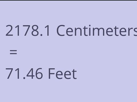 2178.1 CM TO FEET