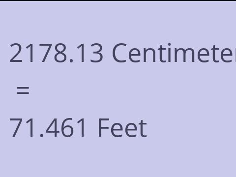2178.13 CM TO FEET