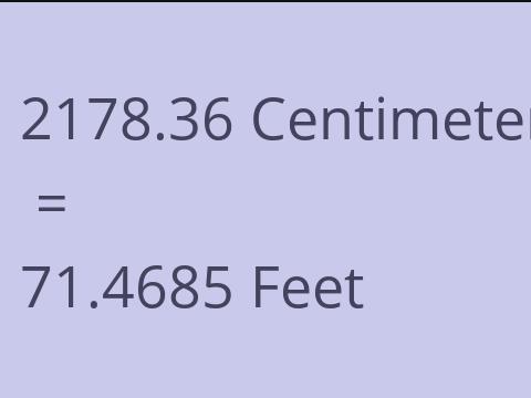 2178.36 CM TO FEET