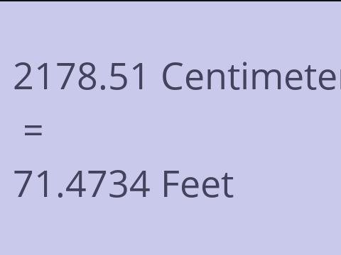 2178.51 CM TO FEET