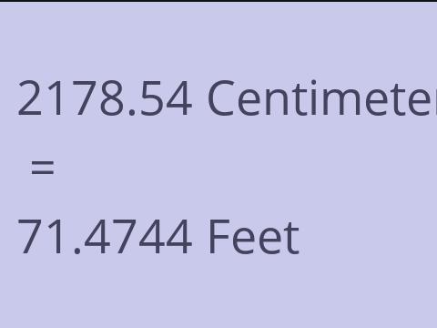 2178.54 CM TO FEET