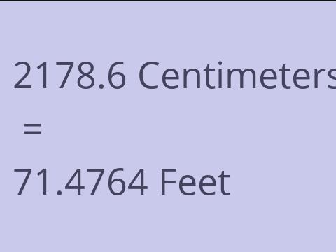 2178.6 CM TO FEET