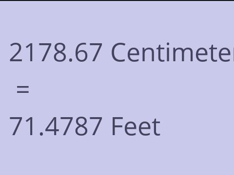 2178.67 CM TO FEET