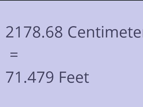 2178.68 CM TO FEET