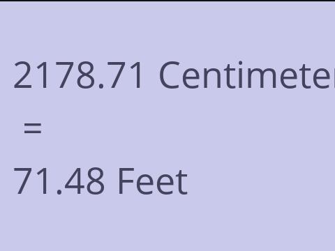 2178.71 CM TO FEET