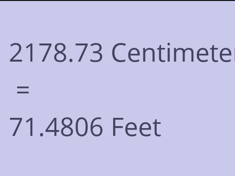 2178.73 CM TO FEET