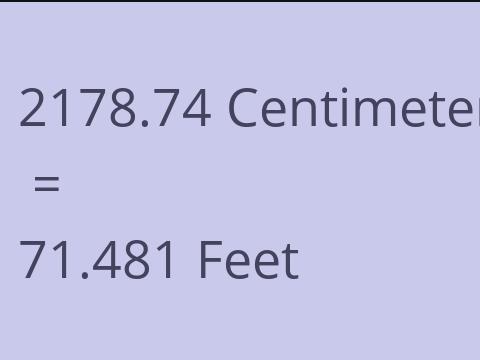2178.74 CM TO FEET