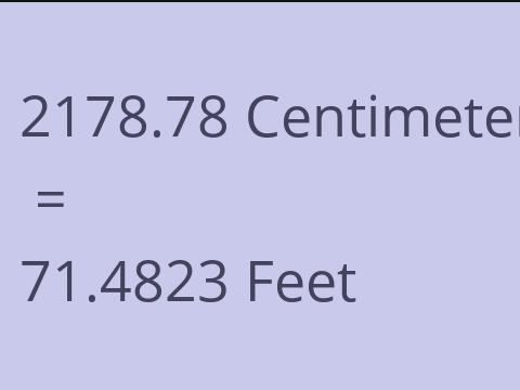 2178.78 CM TO FEET
