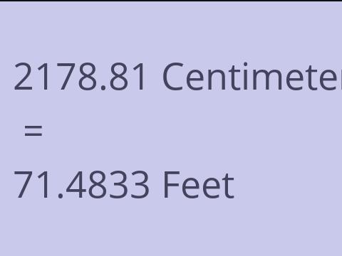 2178.81 CM TO FEET