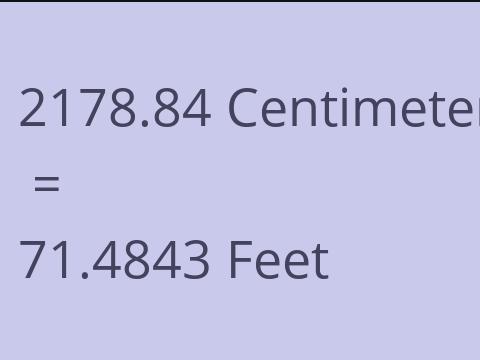 2178.84 CM TO FEET