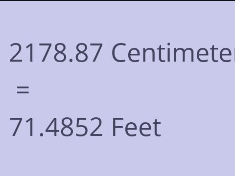 2178.87 CM TO FEET