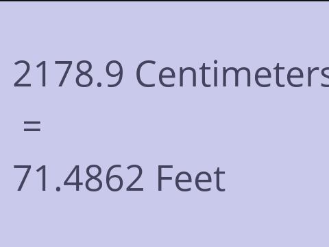 2178.9 CM TO FEET