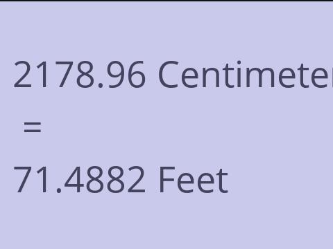 2178.96 CM TO FEET