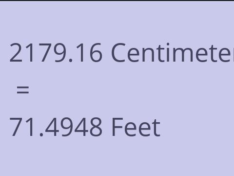2179.16 CM TO FEET